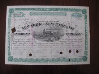 York And England Railroad Company Stock Certificate 40918 1891 photo