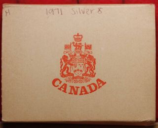 1971 Canada Silver Dollar Foreign Coin In A Box S/h photo