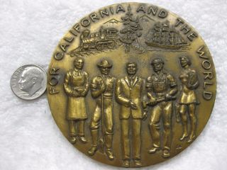 1870 - 1970 Crocker Bank100th Anniversary Commemorative Bronze Medal Token Coin photo