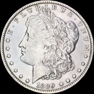 1889 - O $1 Morgan Silver Dollar.  A.  U.  Grade.  0773 photo