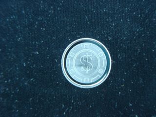 Poker Chip 1 Gram.  999 Silver Round Coin Bar Bullion Dollar Sign Blackjack Craps photo
