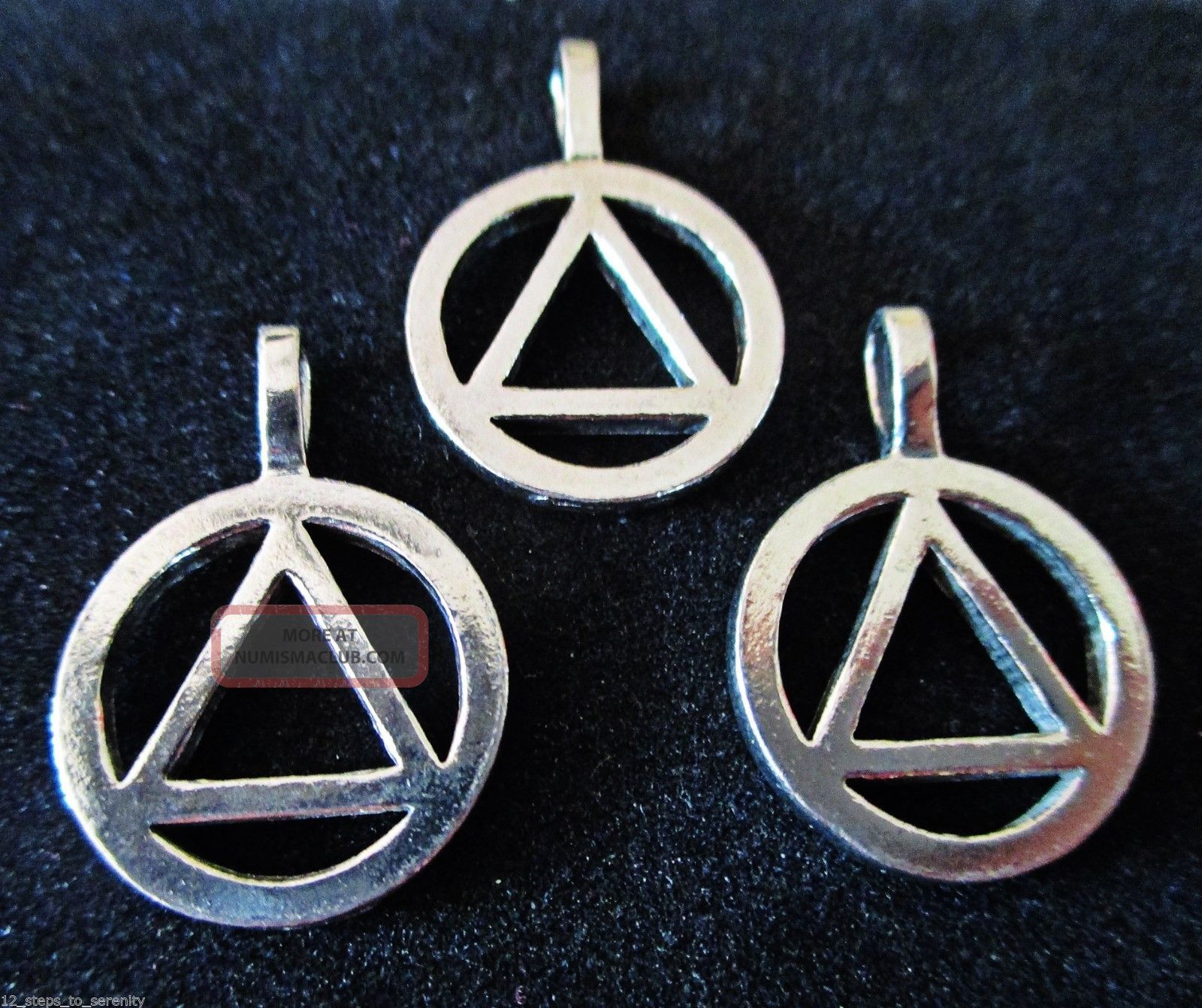 12 Aa Pendants Charms Alcoholics Anonymous Jewelry Nickel Silver