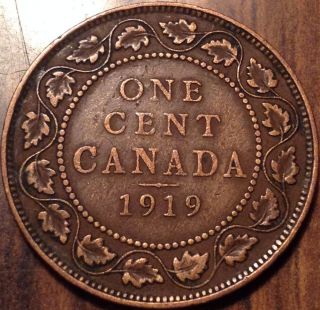 1919 Canada Large Cent King George V Very Old Penny Loook photo