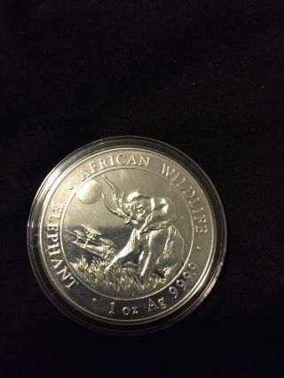 2016 Somalia 1oz Silver Elephant Coin photo