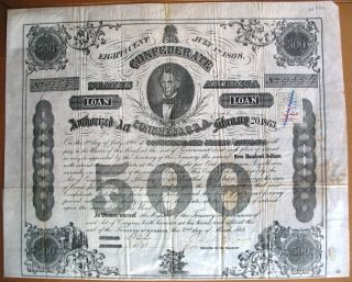Confederate States Of America Loan Richmond Virginia 1863 Civil War Usa Cr 124 photo