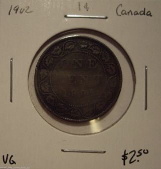 Canada Edward Vii 1902 Large Cent - Vg photo