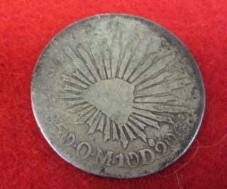 8 Reales 8r Zs 1850 - O - M - 10d.  20g.  First Republic Mexican Silver Coin 1850 photo
