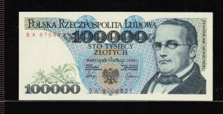 Poland 100000 Zlotych 1990 Gem Unc photo