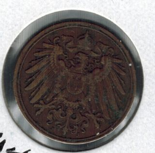 1911 J German Empire1 Pfennig Coin 104 Year Old Coin Hamburg Km 10 photo
