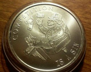 2014 Silver Shield Competition Is A Sin 1 Oz.  999 Silver Bu Round photo