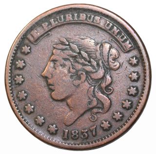 1837 Millions For Defence Not One Cent Hard Times Token Liberty Head photo