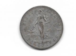 Coin Filipinas 1903 50/fifty Centavos - Usa/u.  S.  A.  Silver Coin - Phillippines photo