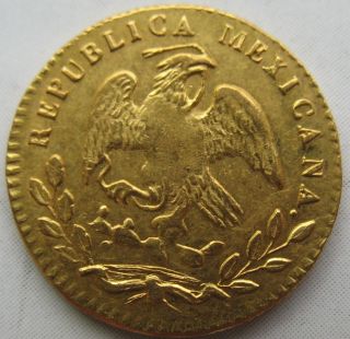 1853 Mo Gc Mexico Gold 1/2 Escudo (scratched) photo