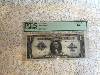 Ac Fr 237 $1 1923 Silver Certificate Pcgs Very Choice 64 Uncirculated photo