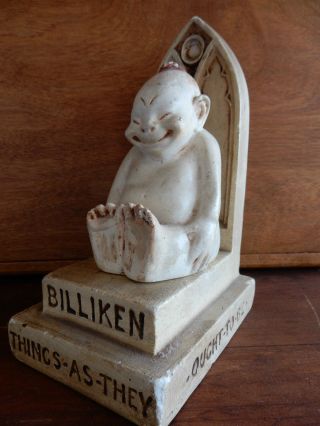 1908 Billiken On Throne Figure Good Luck Billiken Company photo