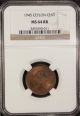1945 Ceylon Cent Ngc Ms 64 Rb Unc Bronze Last Year Of Issue King George Vi Asia photo 1
