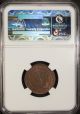 1945 Ceylon Cent Ngc Ms 64 Rb Unc Bronze Last Year Of Issue King George Vi Asia photo 3