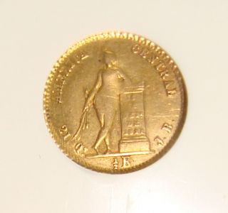 1851 - Jb Costa Rica Republic Gold 1/2 Escudo,  Standing Indian Type Ngc Au50 photo