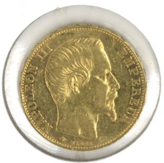 France 1855 - A 20 Francs Gold.  1867 Oz.  Agw Napoleon Iii photo
