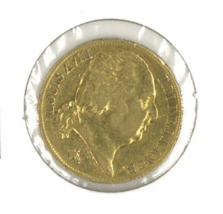 France 1819 - A 20 Francs Gold.  1867 Oz.  Agw Louis Xviii photo