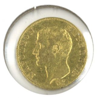 France An 13 - A (1805) 20 Francs Gold.  1867 Oz.  Agw Napoleon Bonaparte photo