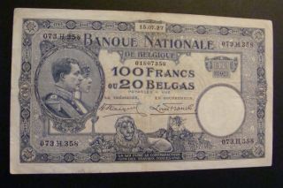 Belgium 100 Francs 1927 Crisp photo