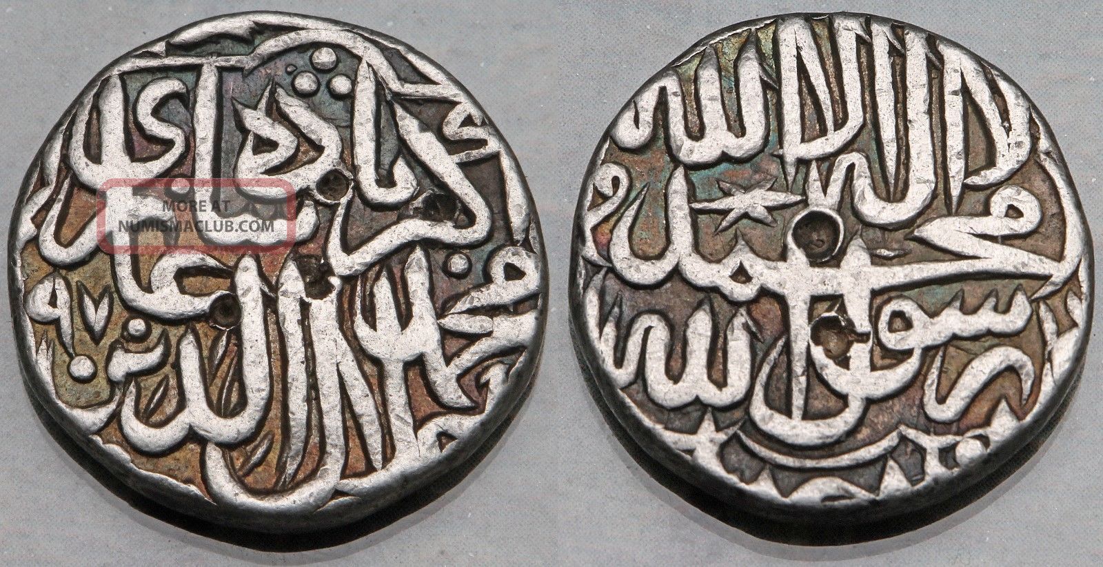 India Mughal Akbar 1556 - 1605 Ar Kalima Type Rupee Narnol Ah970 (1562) Km 80.  15 India photo