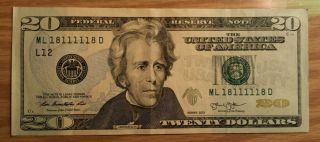 2013 Binary $20 Us Bill photo