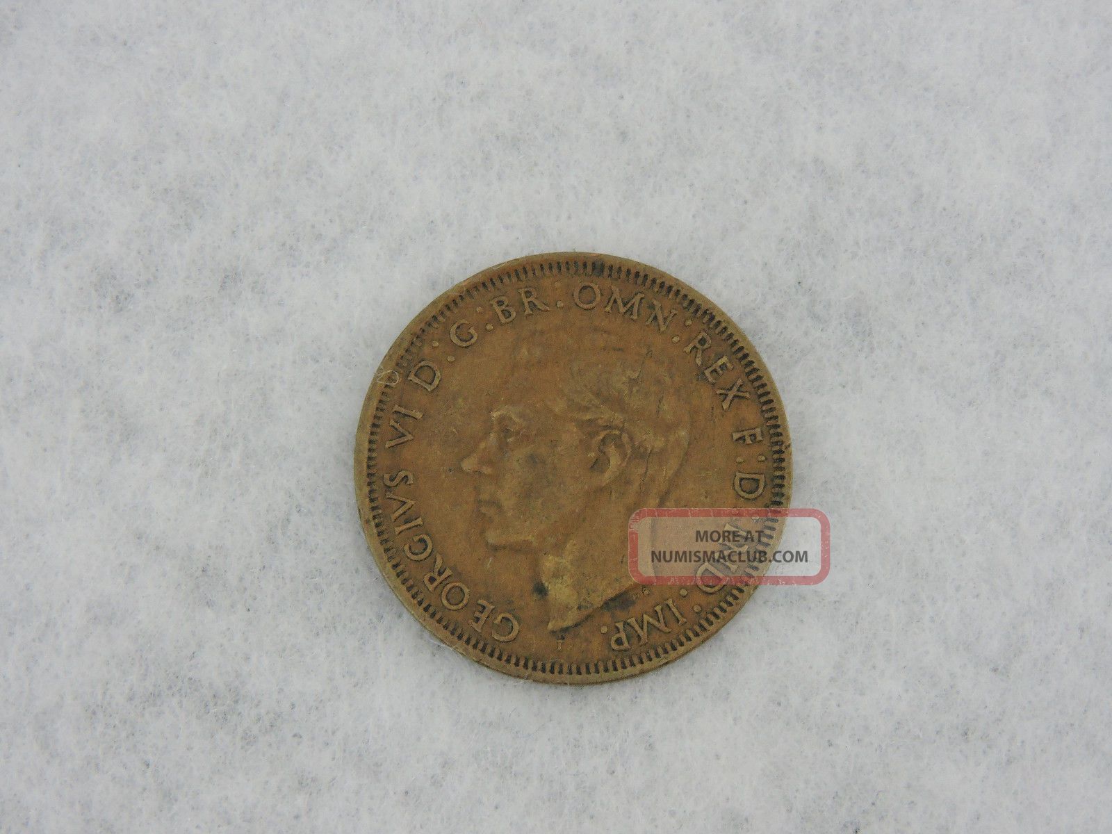 Vintage Australia Penny Kg Coin 1942 Georgivs Vi Kangaroo Australian Decimal photo