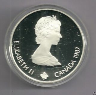 1987 Calgary 88 Olympics $20 Silver Proof Coin Bobsleigh 1 Troy Oz Silver photo