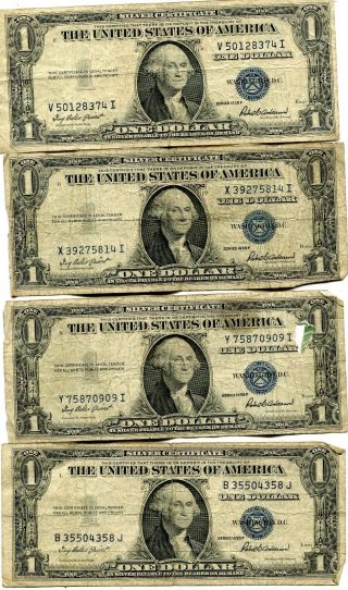 Docs (10) Silver Certificates All 1935s - No Annoying 57s In This Nr photo