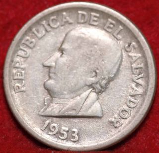 1953 El Salvador Silver 25 Centavos Silver Foreign Coin S/h photo
