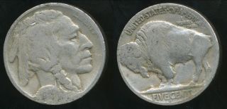 United States,  1927 - D 5 Cents,  Buffalo Nickel - Very Good photo