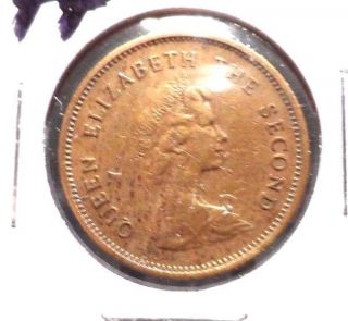Circulated 1977 50 Cents Hong Kong Coin (71115) photo