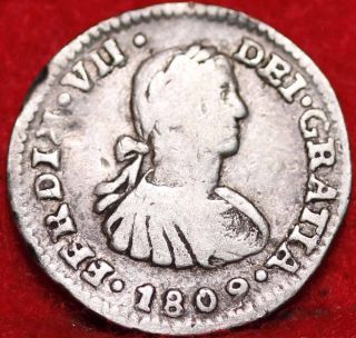 1809 Mexico 1/2 Real Silver Foreign Coin S/h photo