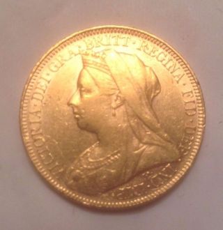 1894 Great Britain Gold Full Sovereign Coin photo