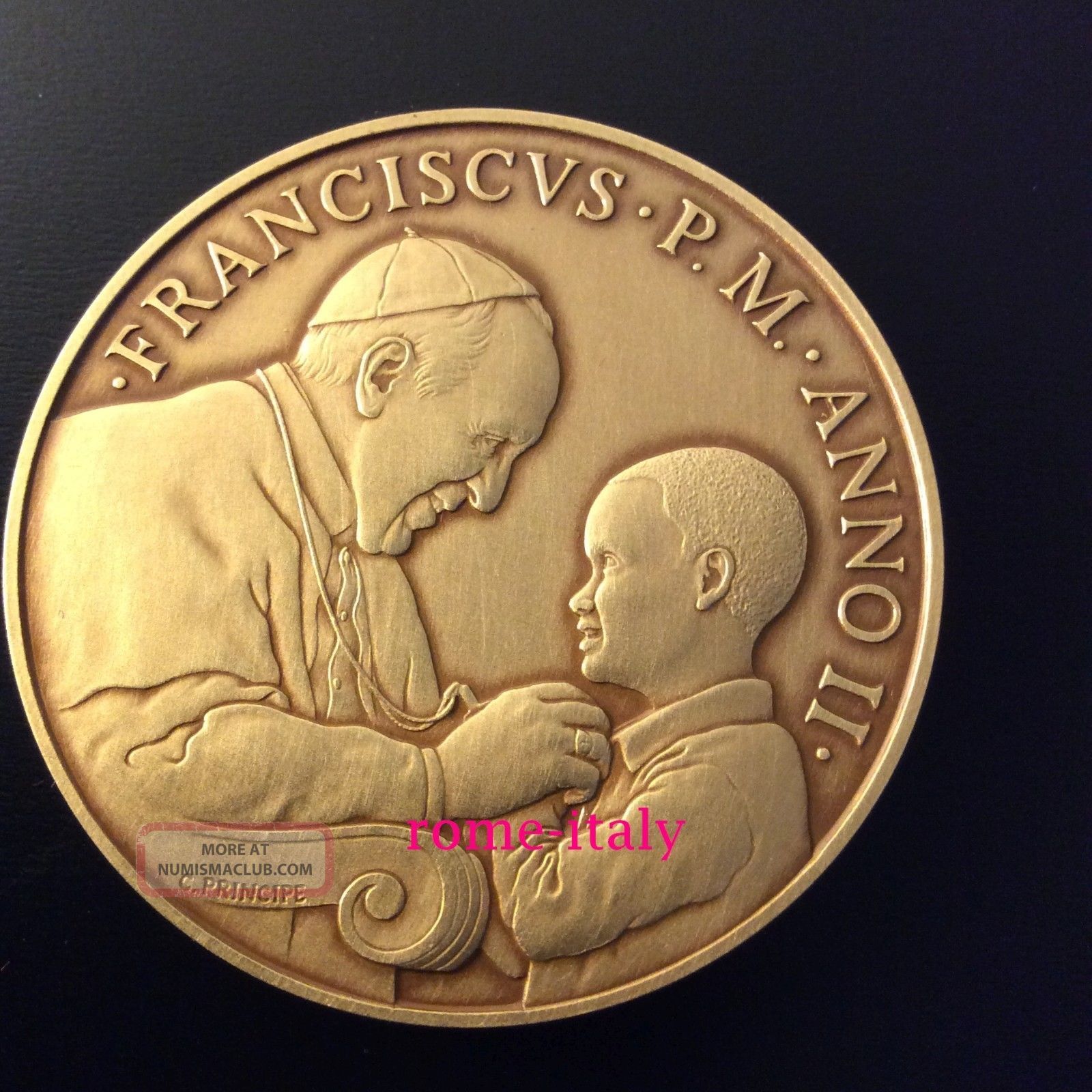 Papal Medal - Bronze - 2nd Year Pope Francis Pontificate - Vatican 2014 