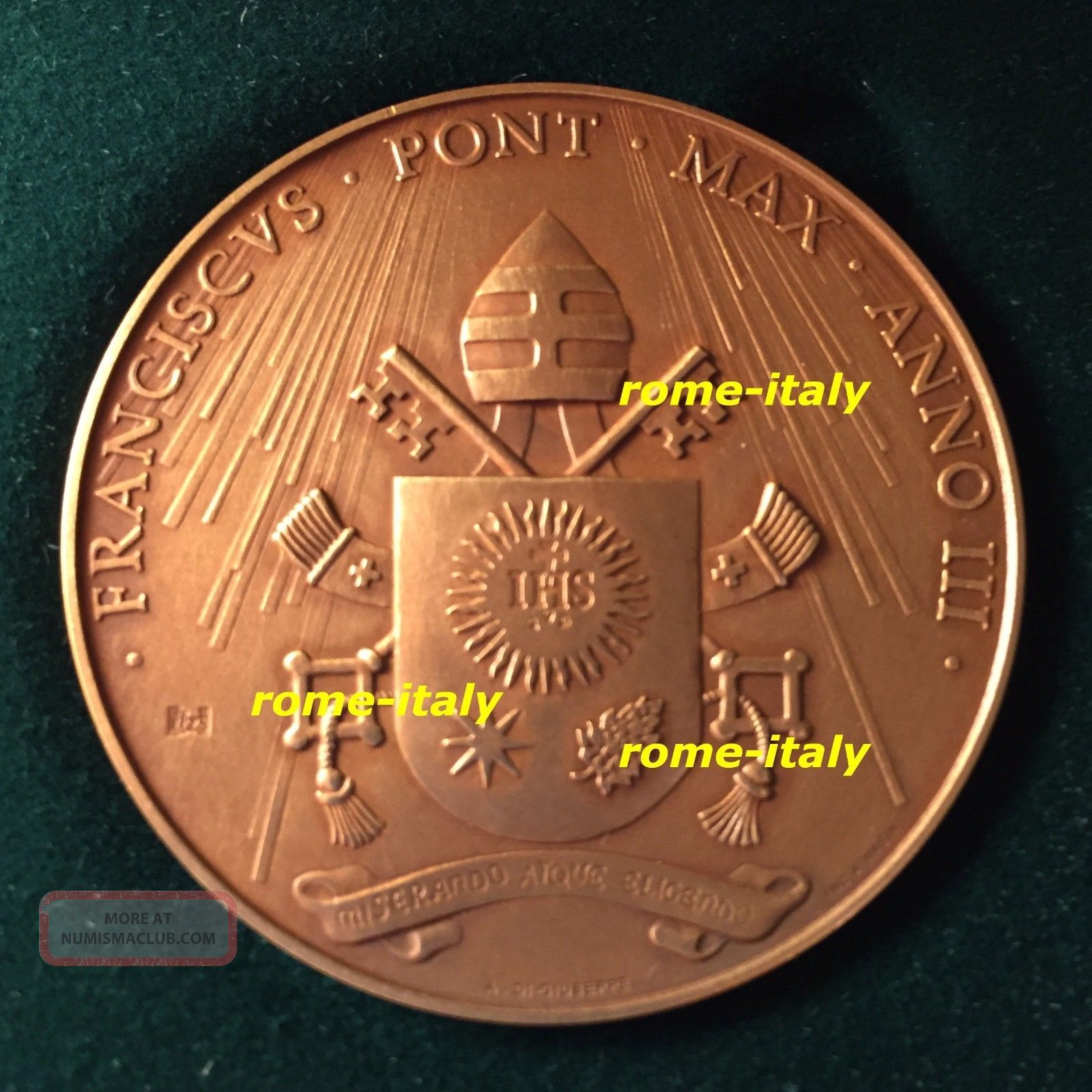 Papal Medal - Bronze Year Three Pope Francis Pontificate - Vatican 2015 
