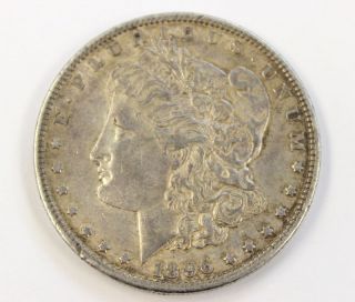 1896 Morgan Dollar Silver Coin $1 photo
