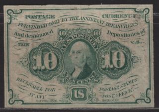 Us Postage Currency 6 Vg,  10 Cent Creases photo