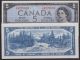 1954 ' Modified ' Bank Of Canada Five Dollar ($5) Banknote Scarce Ch - Unc Canada photo 2