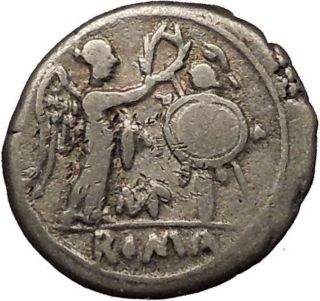 Roman Republic War Vs Hannibal 2nd Punic War 211bc Ancient Silver Coin I53575 photo