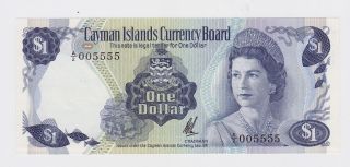 Cayman Islands - 1 Dollar,  1971 Unc & Fancy Sn photo