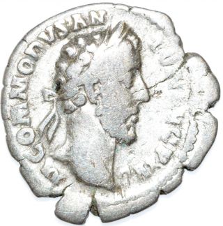 Authentic Commodus,  Ar Silver Denarius - Rev.  Roma - Roman Coin - C61 photo
