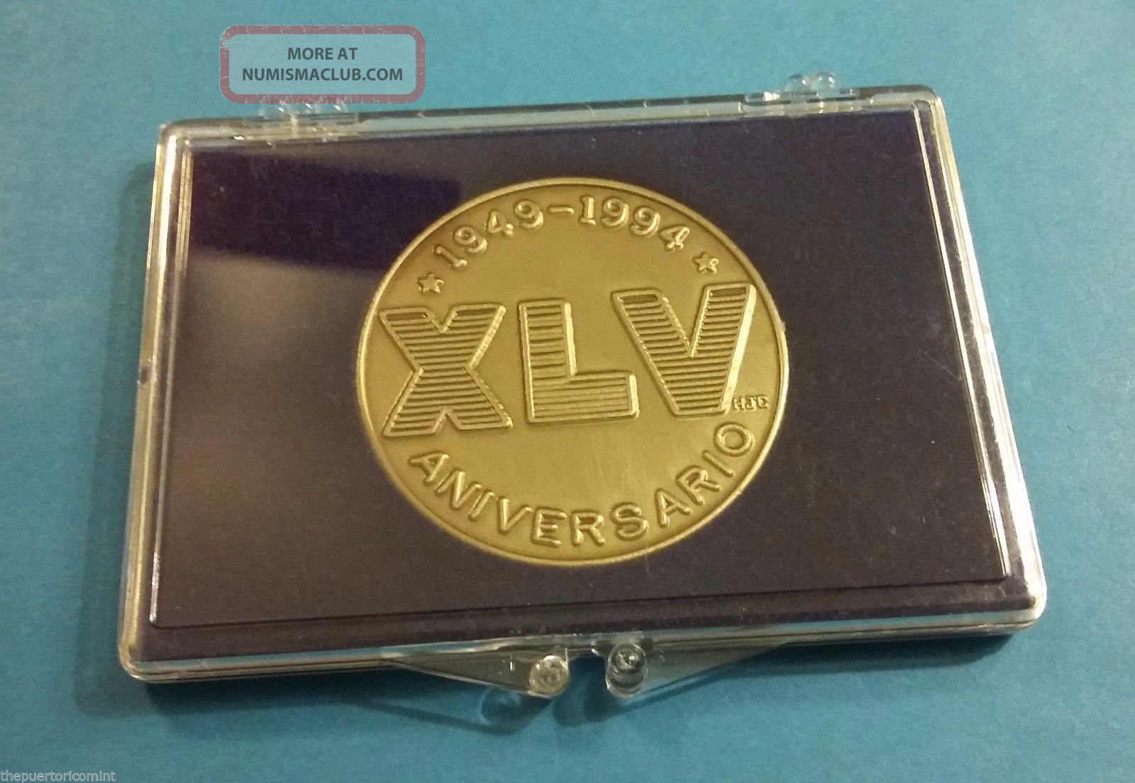 Medalla Niquel 45 Años Sociedad Numismatica Puerto Rico 1949 - 1994 ...