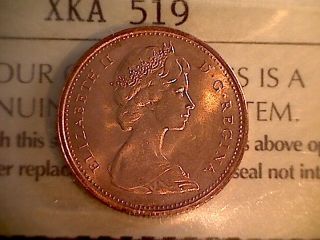 Blazing Red Premium Quality Canadian 1972 1 Cent Iccs Ms - 66 Red Wow photo