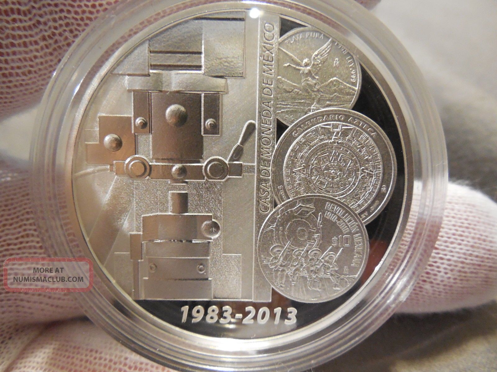 Mexico 30th Anniversary San Luis Potosi Silver Proof Medal 1 Oz Ounce