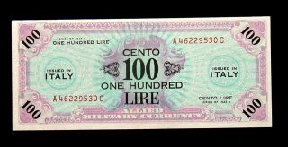 1943 Italy Amc Sicily Wwii War Rare Banknote 100 £ Unc Allied Military Autority photo