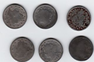 Group Of 6 Liberty Nickels photo
