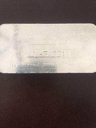 Aam World Trade Silver Bar 10 Ounces Registered photo